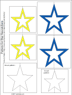 Colored pattern for star suncatchers