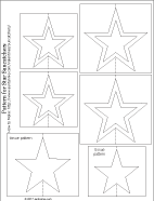 Black & white pattern for Star suncatchers
