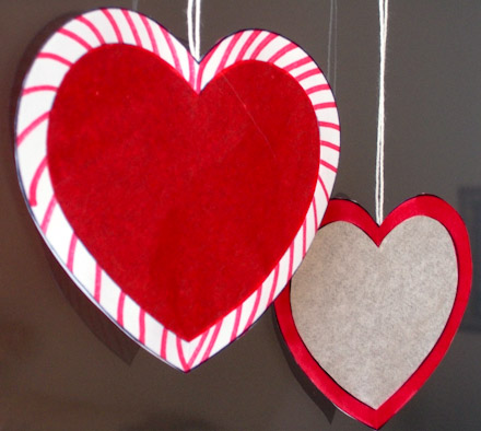 Heart-shaped suncatchers for Valentine's Day