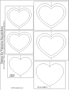 Black & white pattern for Valentine suncatchers